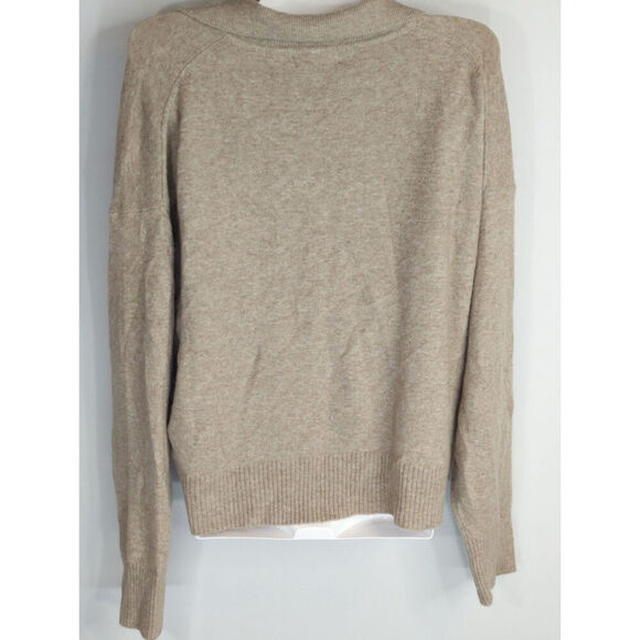 J. Crew Tan Sweater Polo in Extra-Soft Yarn Pullover Cabincore Women's XL - Picture 5 of 8